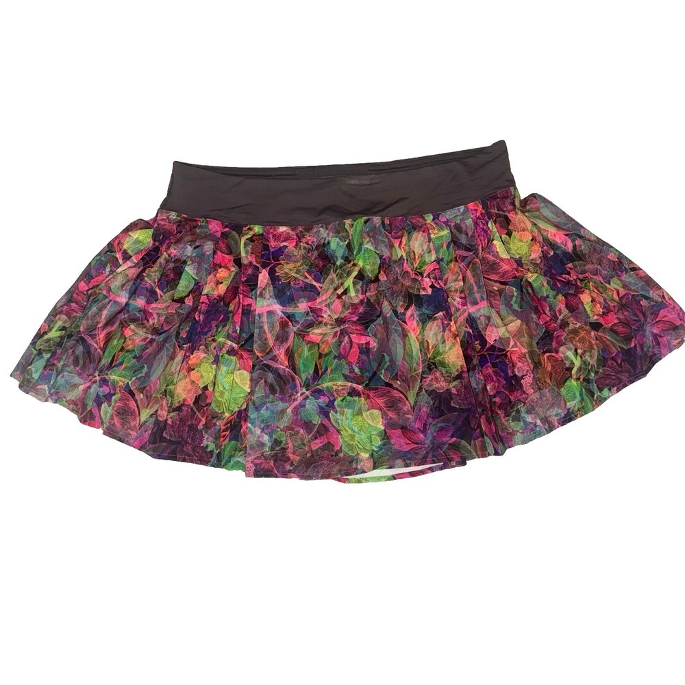 Lululemon Pleat High Rise Skirt in Vivid Floral Tone Multi Sz 12 NWT *See Notes*
